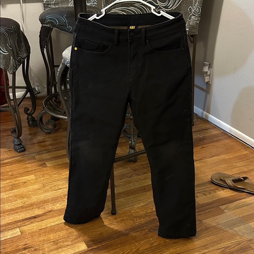 CAT Black Jeans with fleece